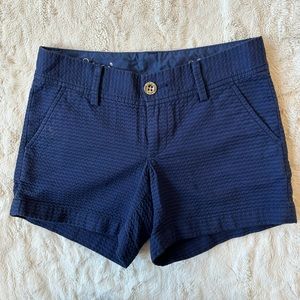 Lilly Pulitzer Callahan Shorts Navy 5” Inseam Size 00